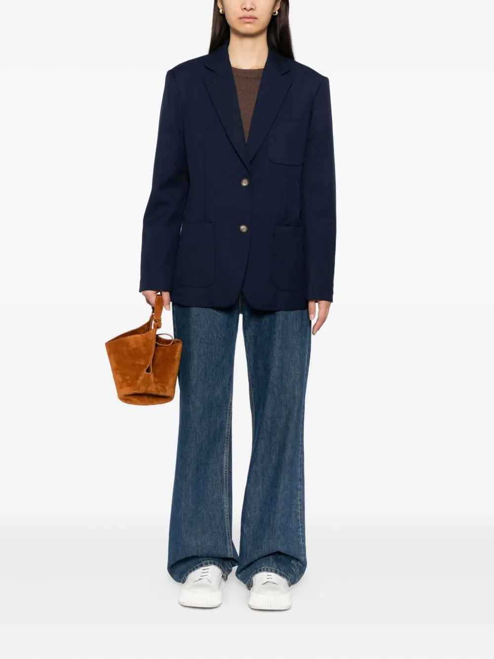 Lacoste Blazer met geborduurd logo Blauw