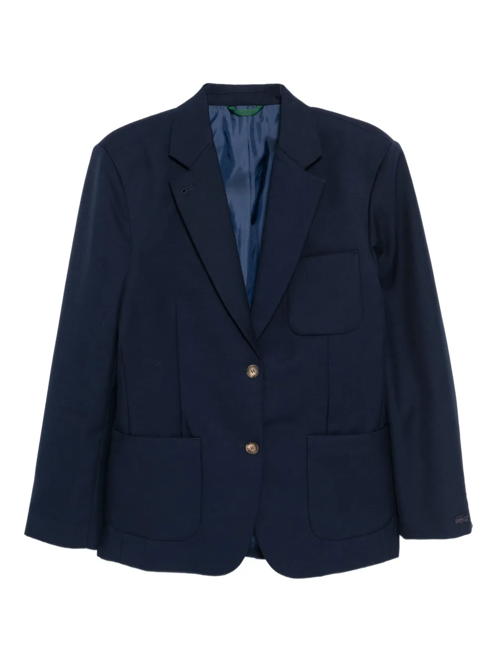 Lacoste logo-embroidered blazer - Blu