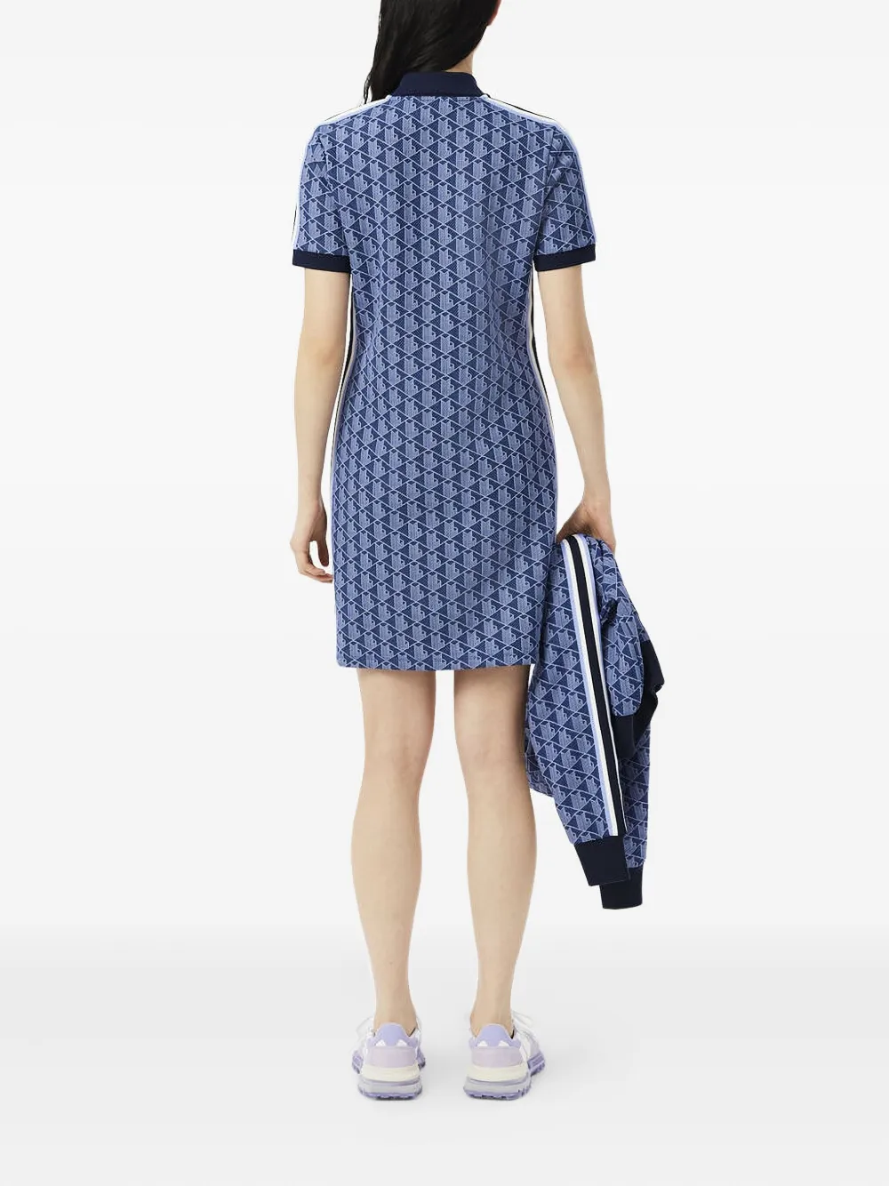 Lacoste Mini-jurk met polokraag en patroon - Blauw