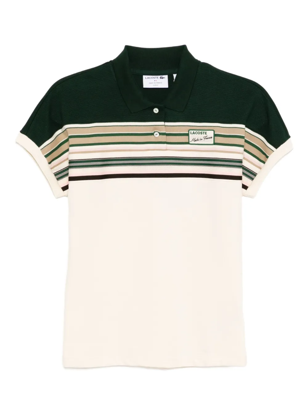 Lacoste ストライプ ポロシャツ - グリーン Lacoste ストライプ ポロシャツ - グリーン