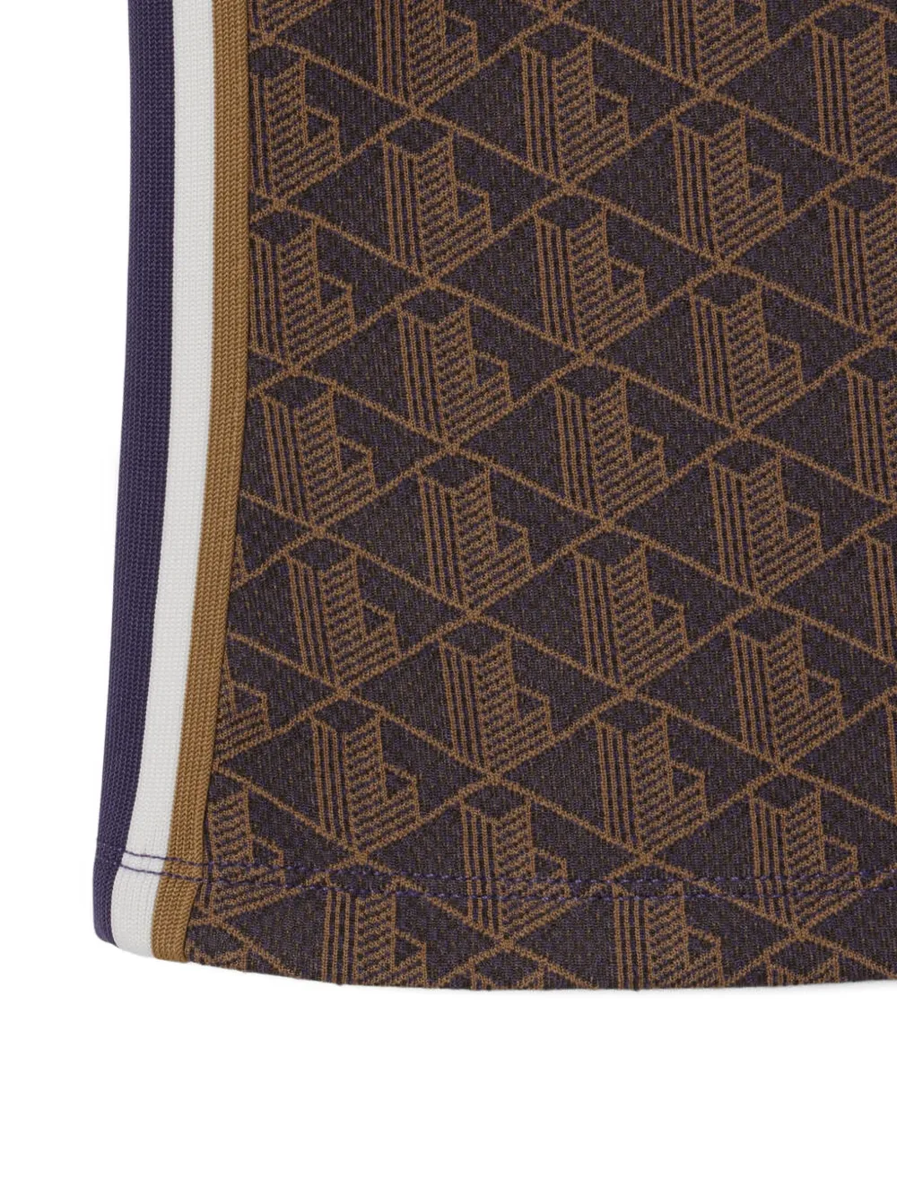 Lacoste Polotop met geometrisch patroon Bruin