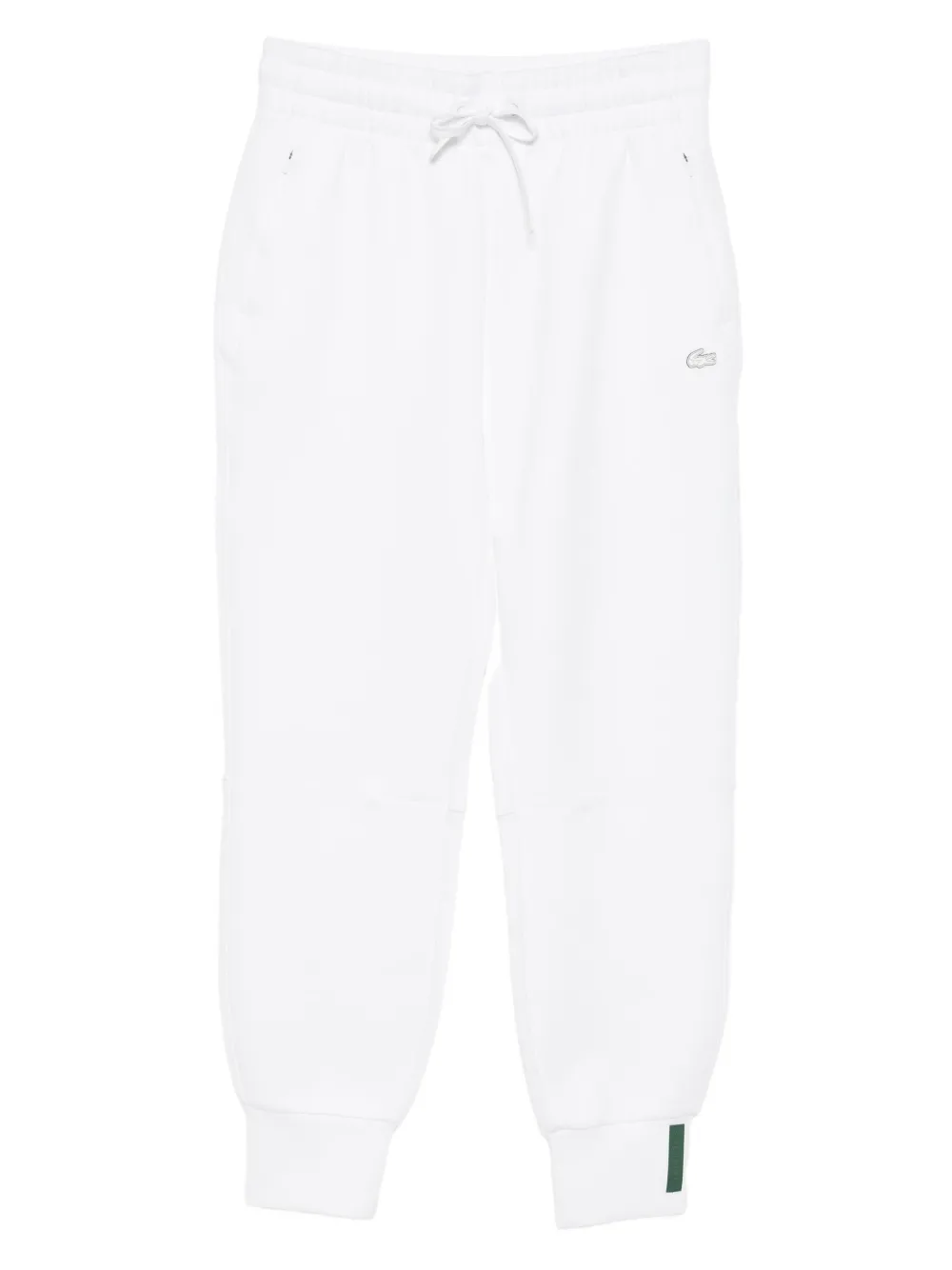 Lacoste Broek met geborduurd logo Wit