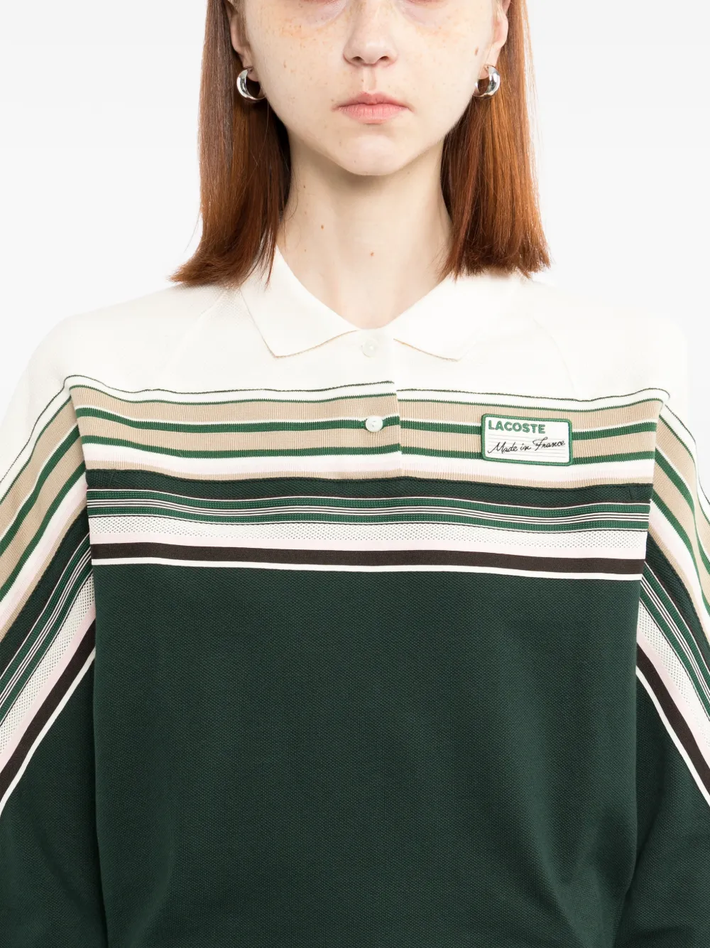 Lacoste Gestreepte polojurk Groen