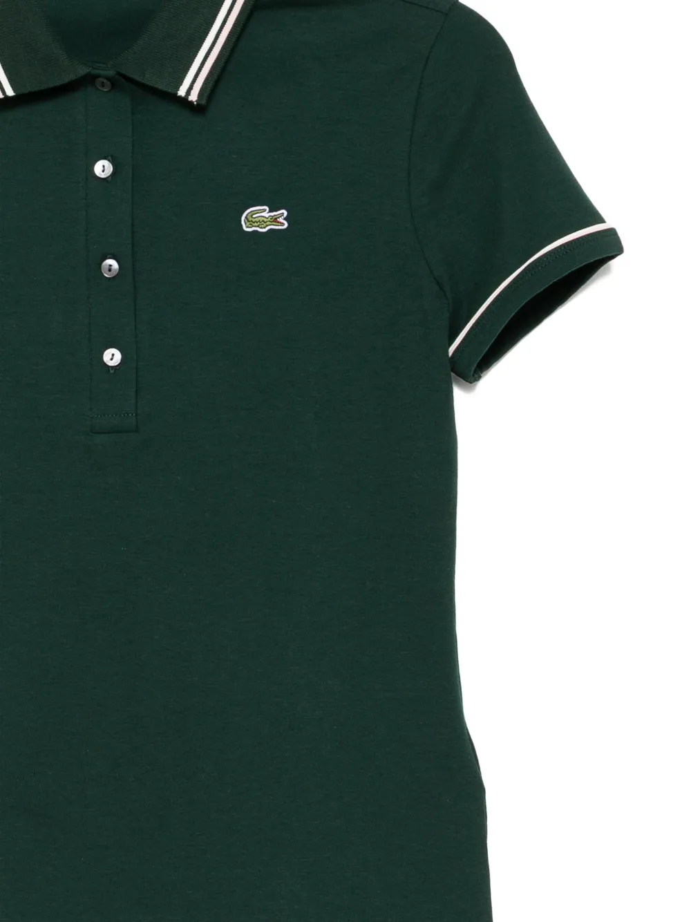 Lacoste logo-embroidered polo shirt Groen
