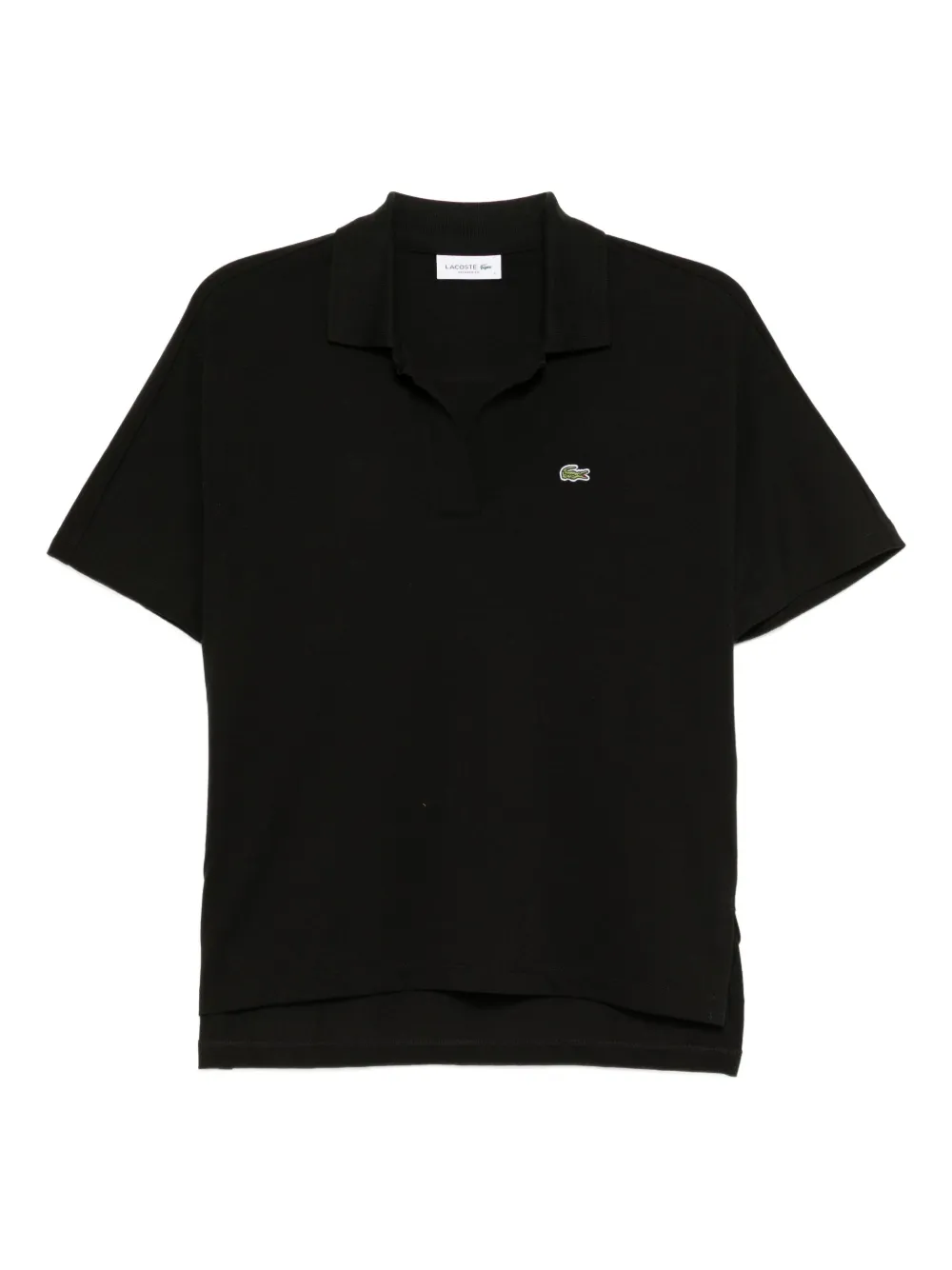 Lacoste Polotop met logopatch Zwart