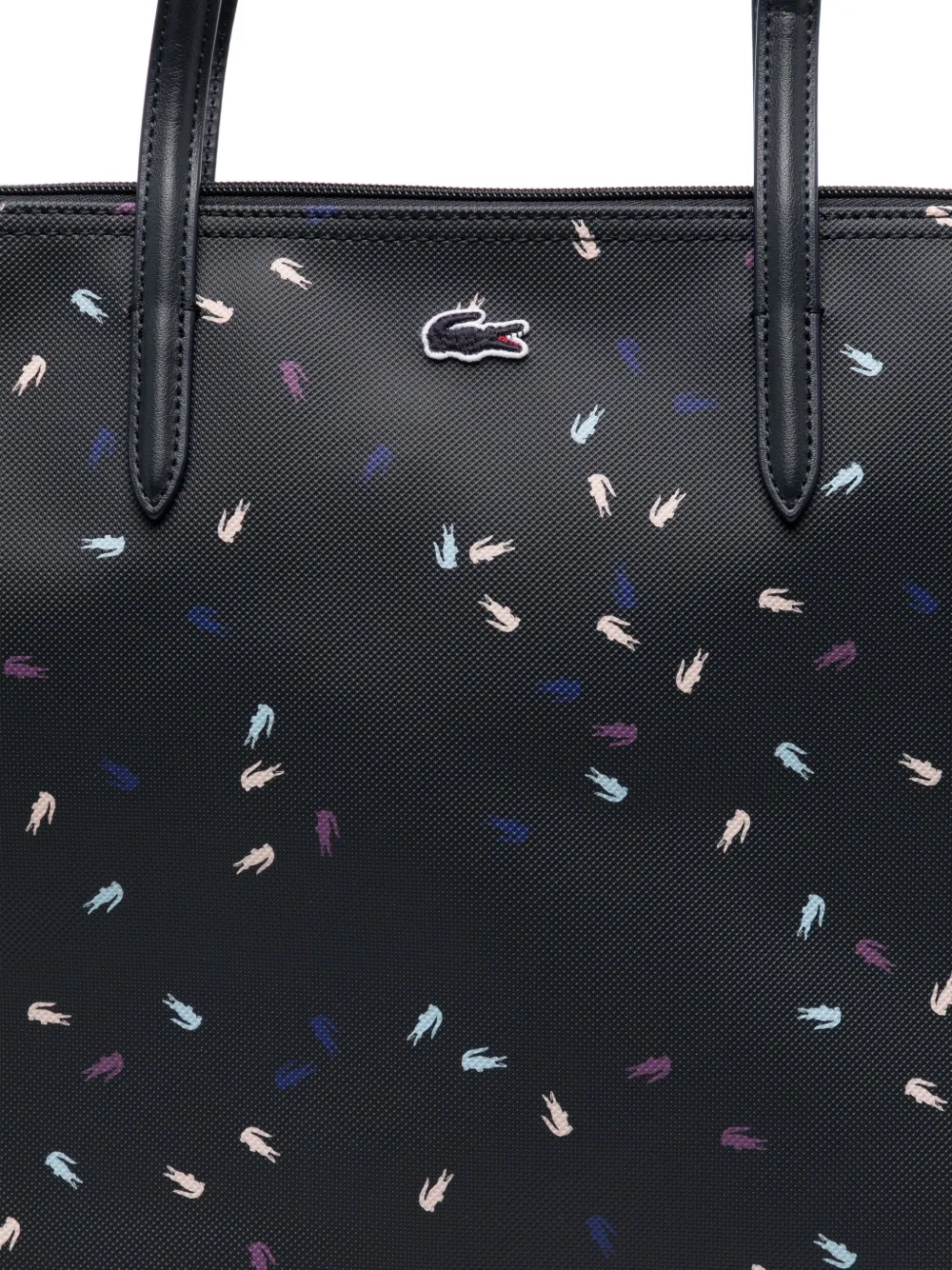 Lacoste Shopper met geborduurd logo Blauw
