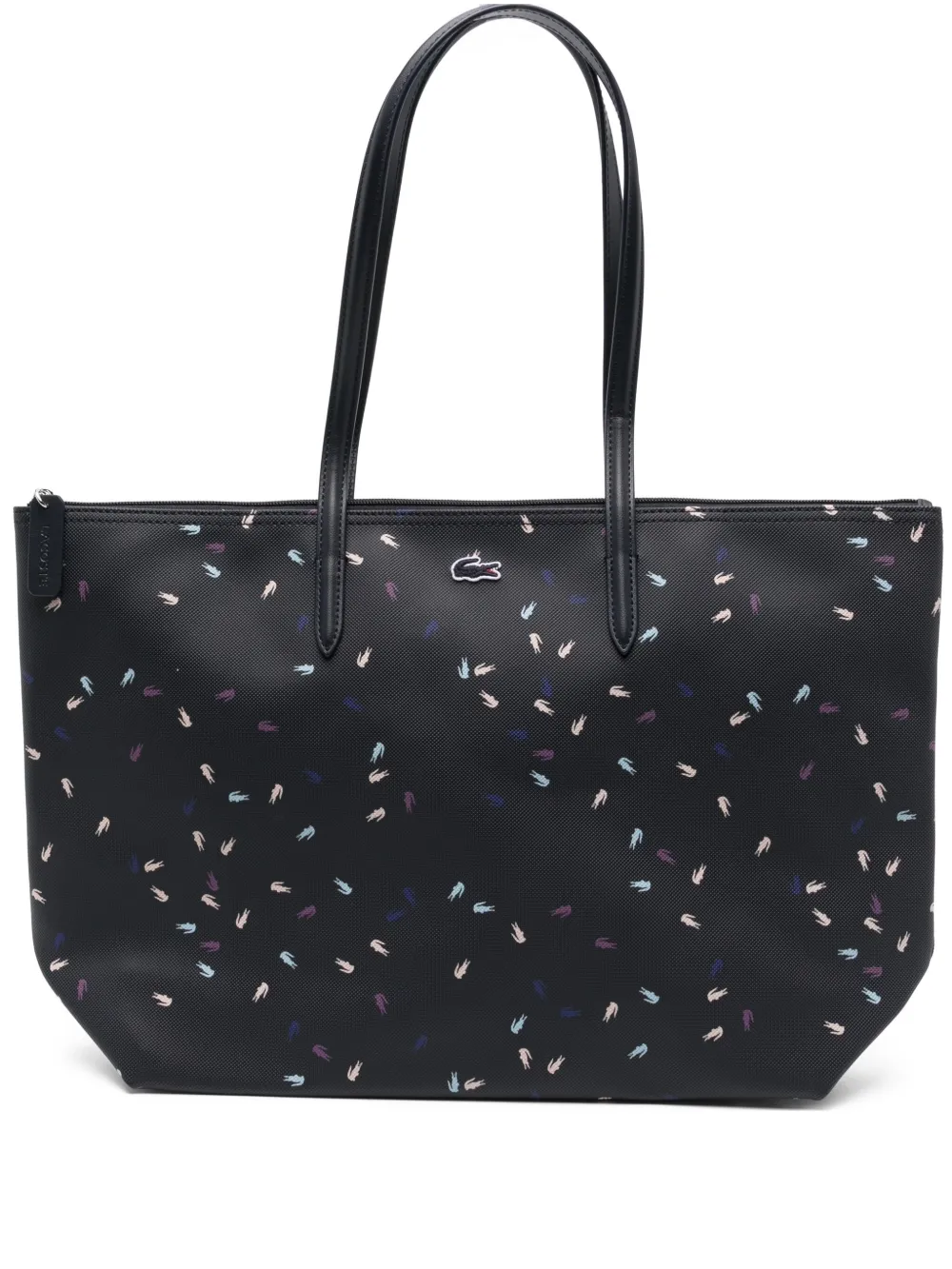 Lacoste Shopper met geborduurd logo Blauw