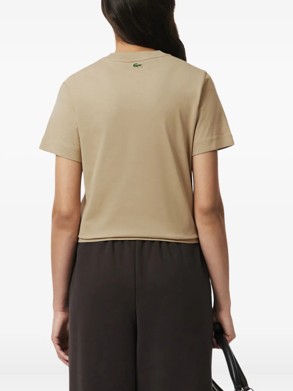 Lacoste T-shirt met borduurwerk Beige