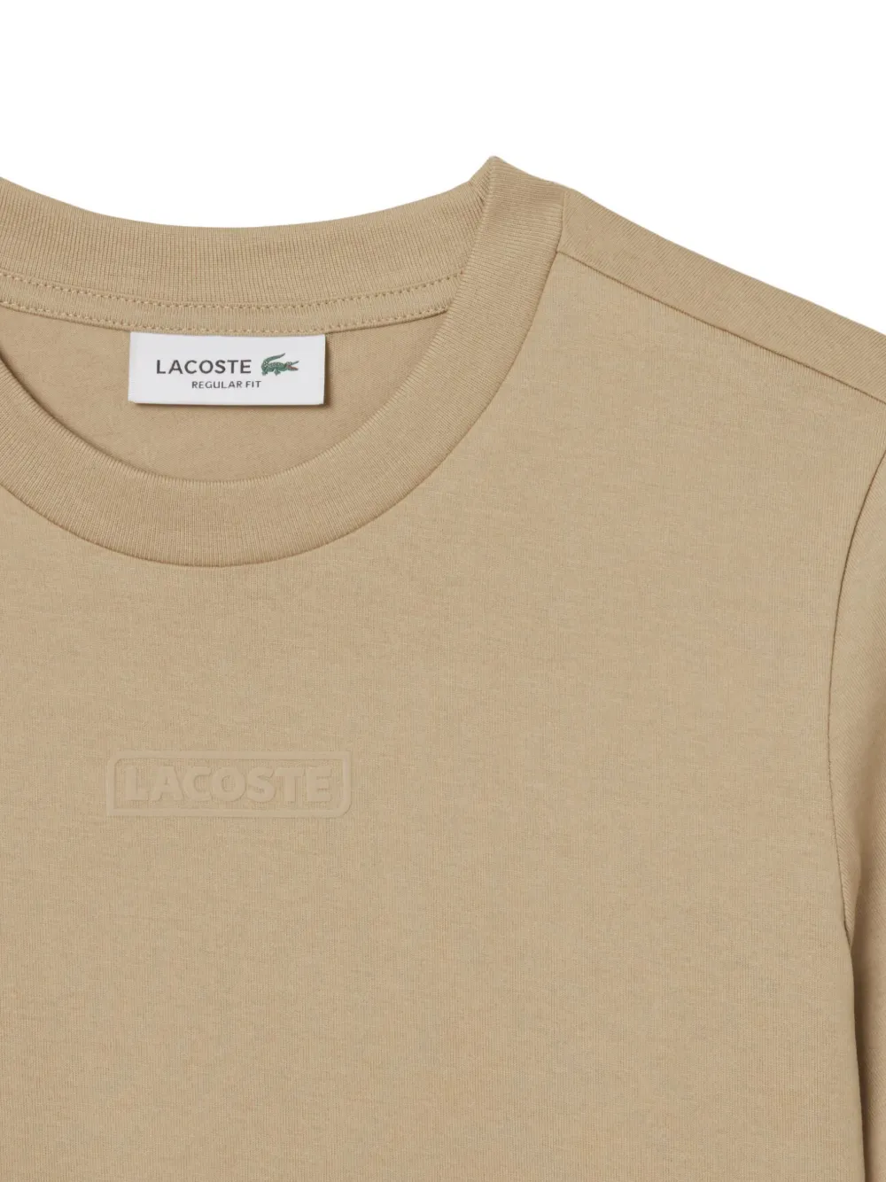 Lacoste T-shirt met borduurwerk Beige