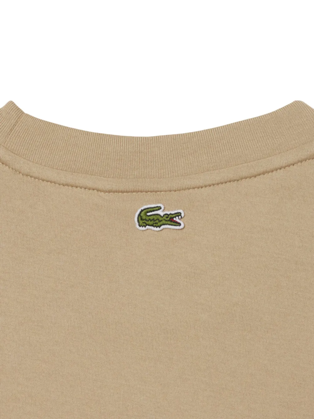 Lacoste T-shirt met borduurwerk Beige