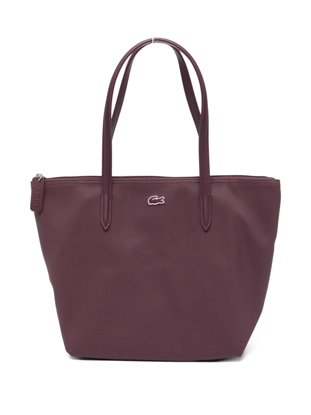 Lacoste Logo-embroidered Tote Bag In Purple