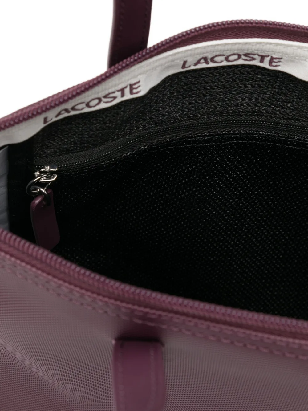 Lacoste Logo-embroidered Tote Bag In Purple