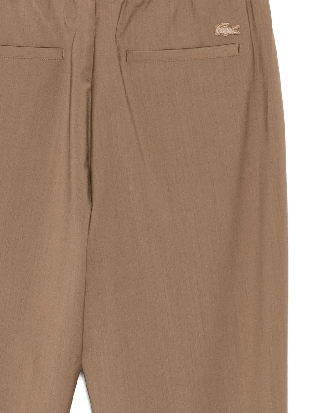 Lacoste Press-crease Trousers In Brown