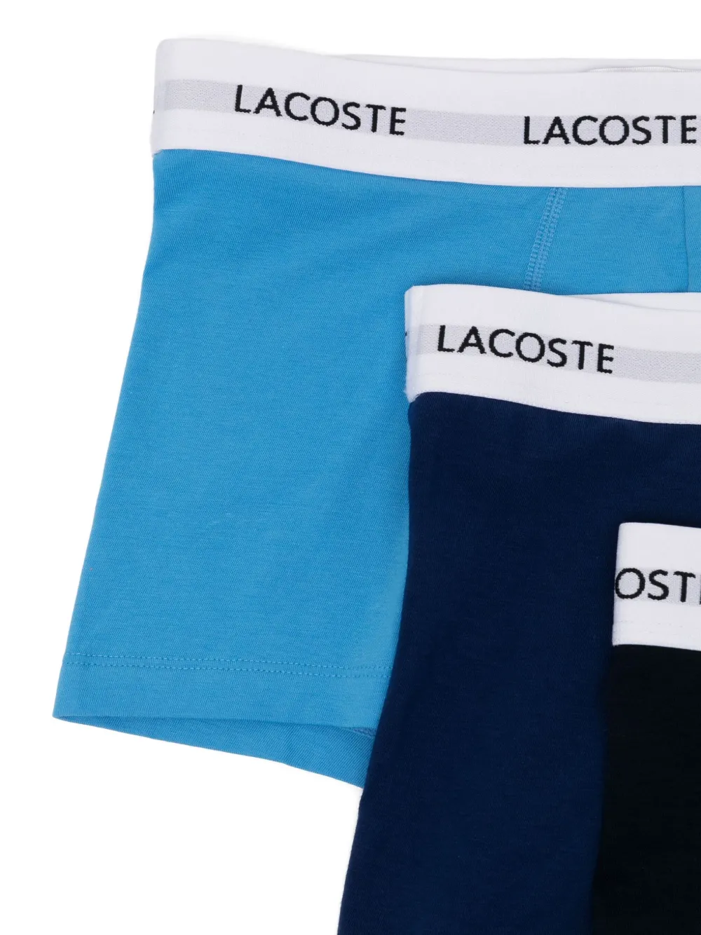 Lacoste Logo-waistband Boxer Briefs (set Of 3) In Multi