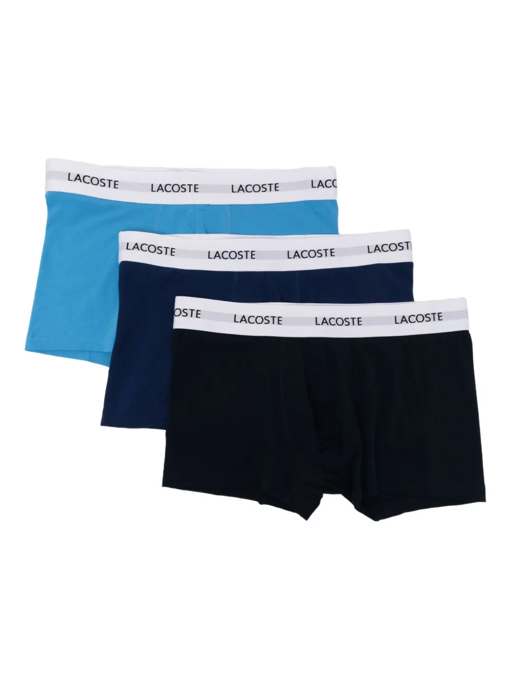 Lacoste Logo-waistband Boxer Briefs (set Of 3) In Multi