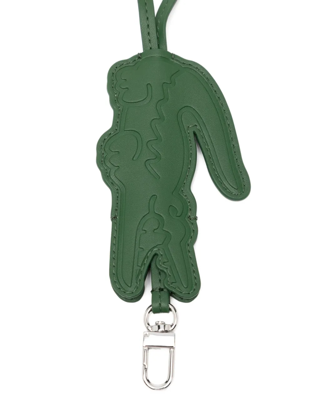 Lacoste Logo Debossed Key Holder In Green