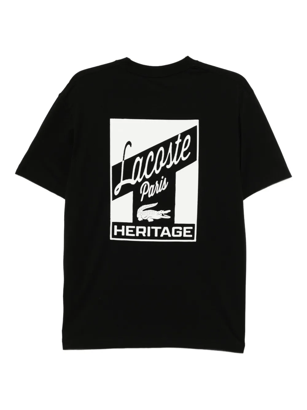 Lacoste T-shirt met logoprint Zwart