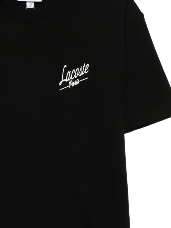 専用LACOSTE ブラック ロゴ Tシャツ ラコステ LACOSTE ヘビーウェイトブランドネームロゴTシャツ