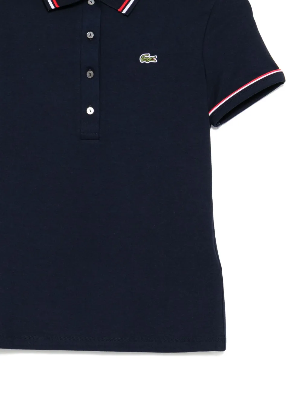 Lacoste logo-embroidered polo shirt Blauw