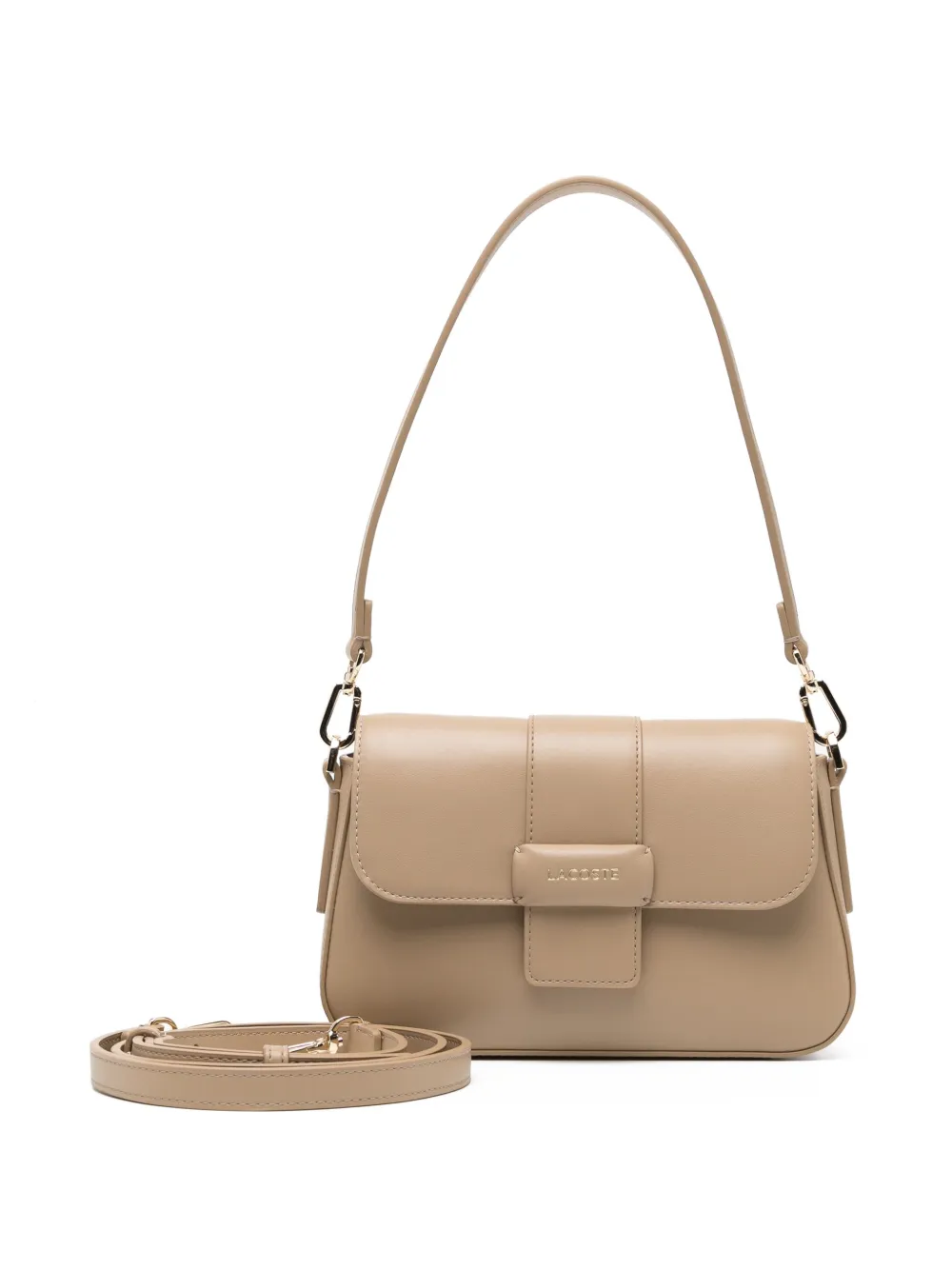 Lacoste Tas met omslag en logo-applicatie Bruin