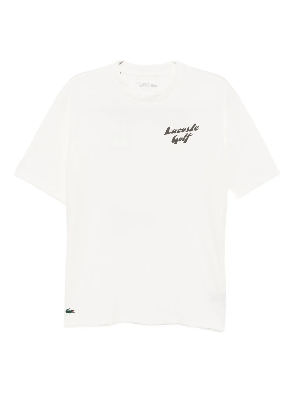 Lacoste Golf Print Jersey Tee Flour In Red