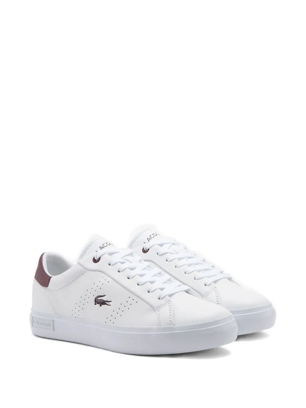 Lacoste perforated leather sneakers White