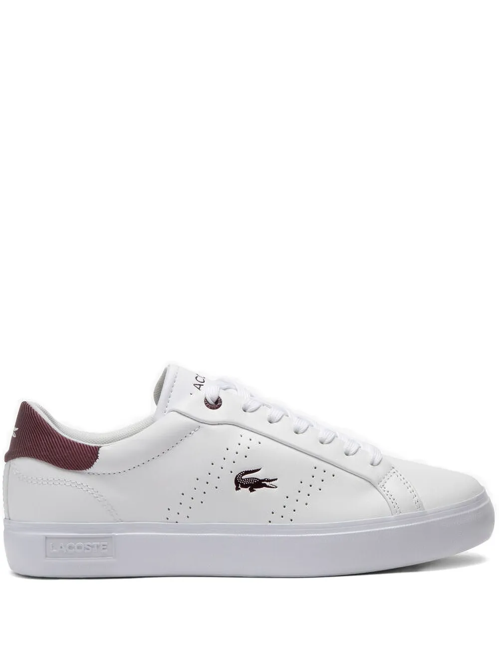 Lacoste perforated leather sneakers White