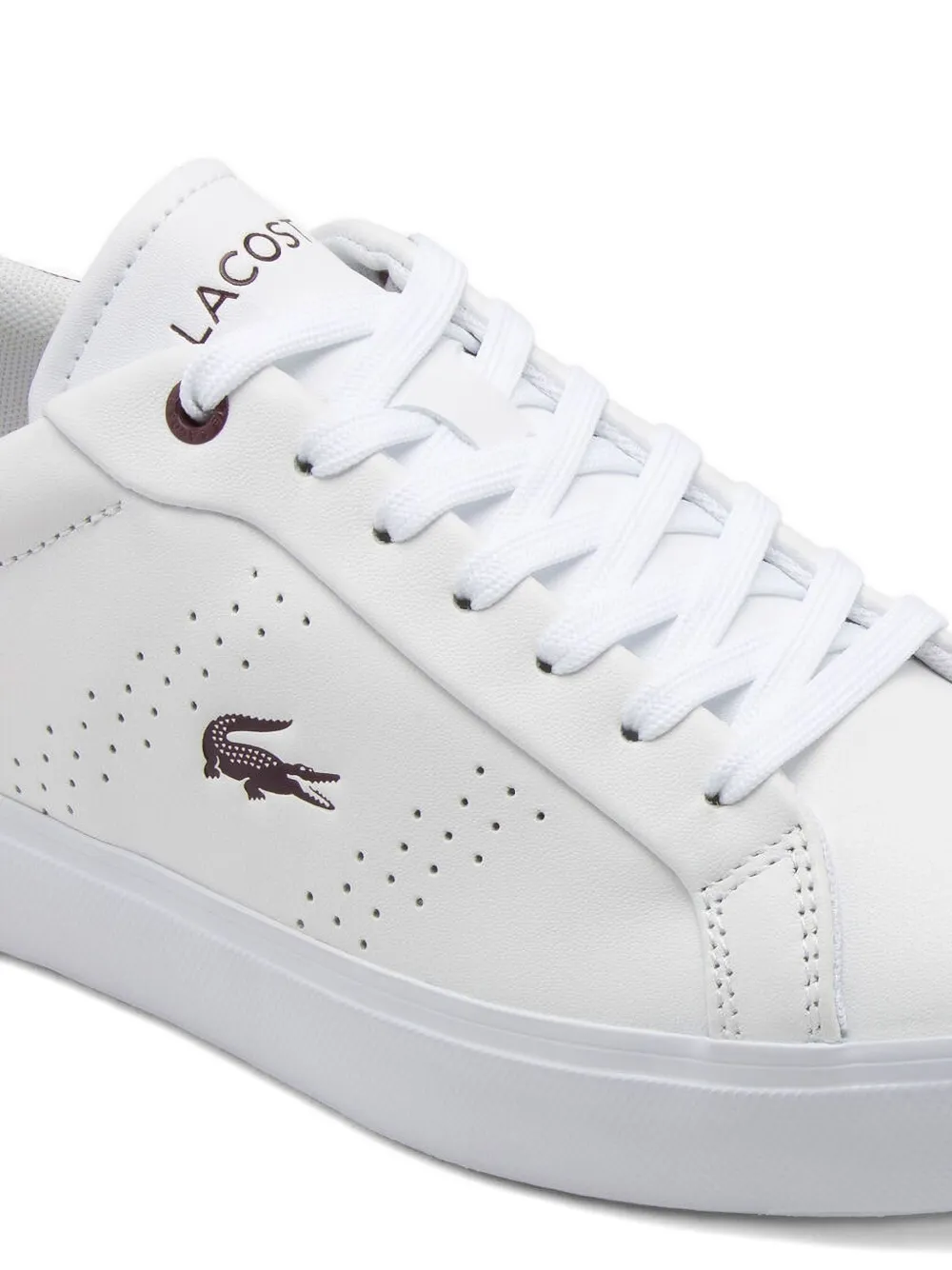 Lacoste perforated leather sneakers White