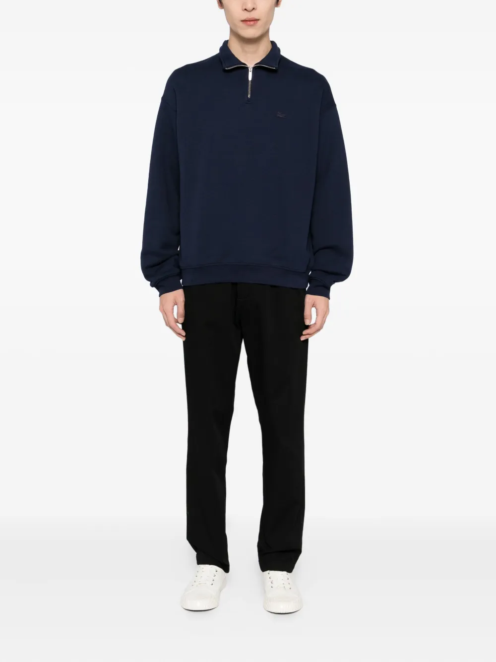 Lacoste Broek met geborduurd logo - Zwart