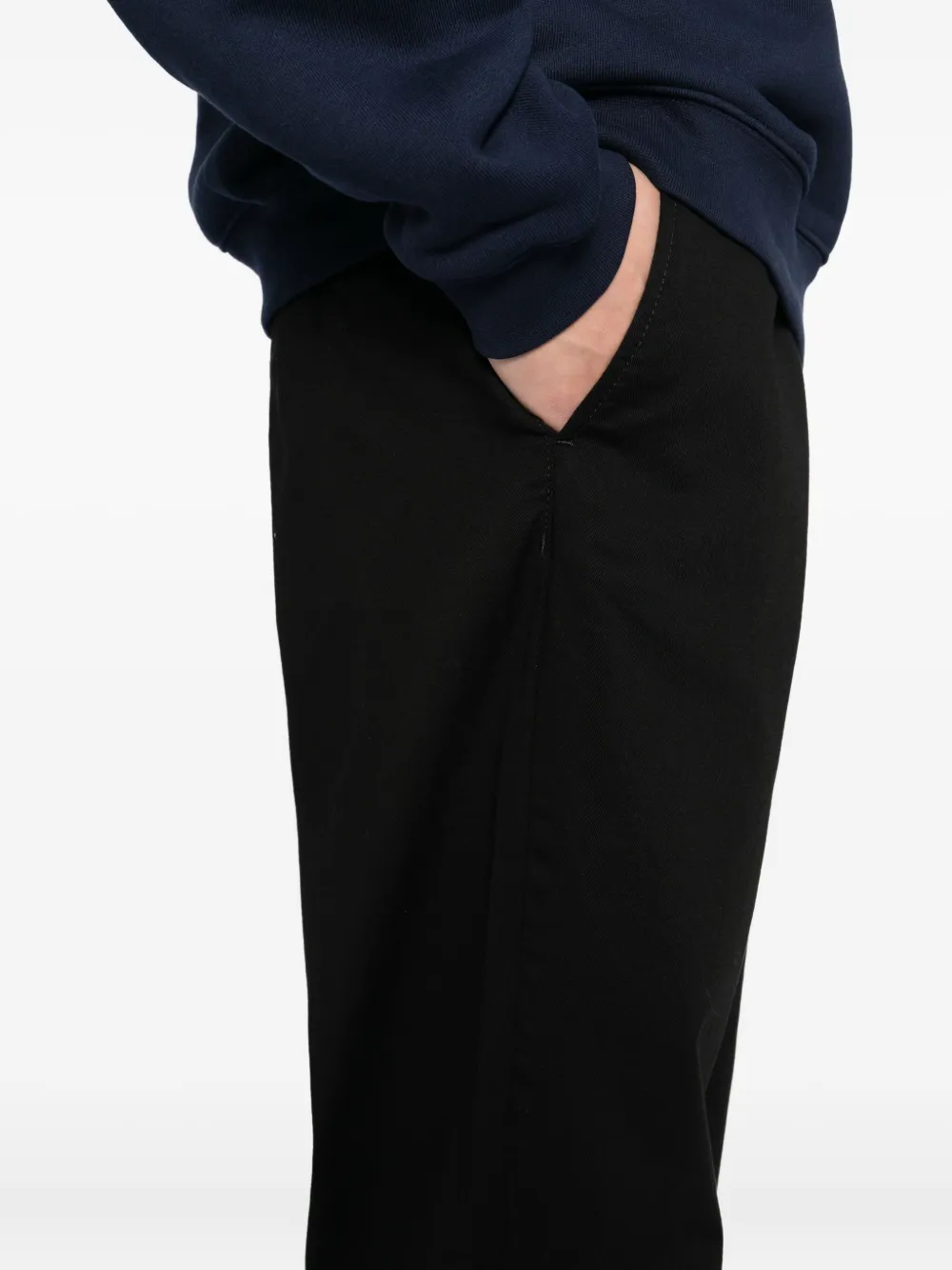 Lacoste Broek met geborduurd logo Zwart