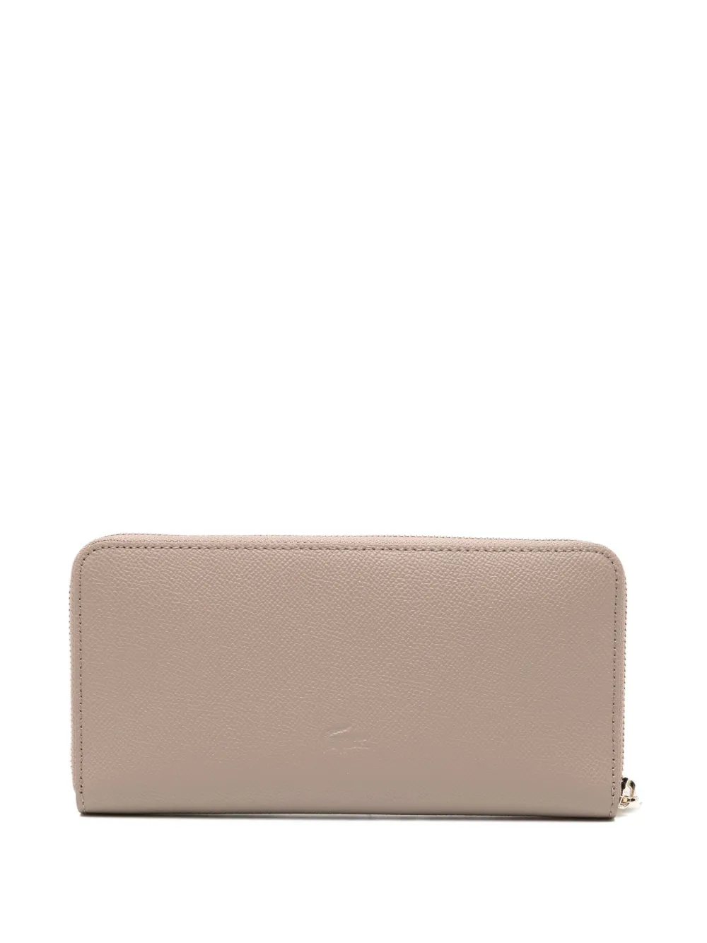 Lacoste Leren portemonnee met logoprint - Bruin