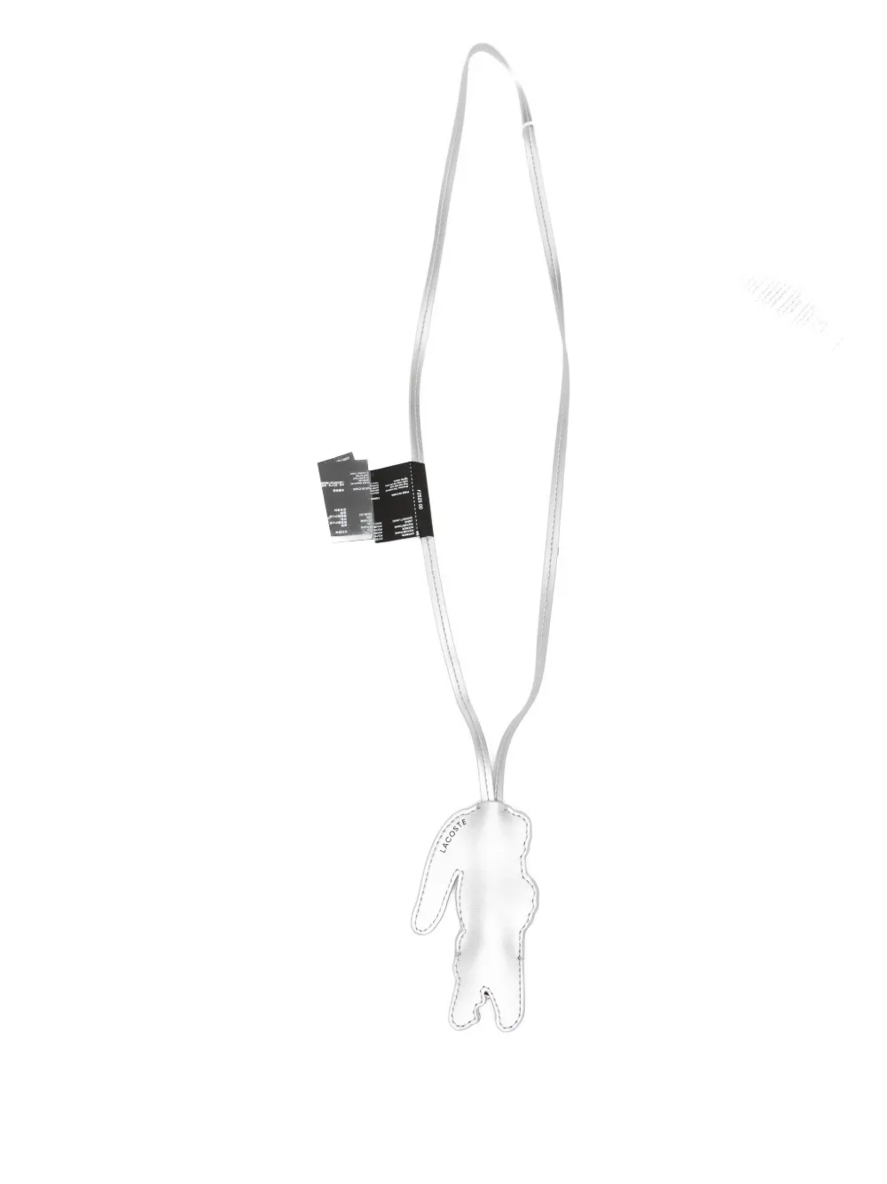 Lacoste Logo Debossed Key Holder In Gray