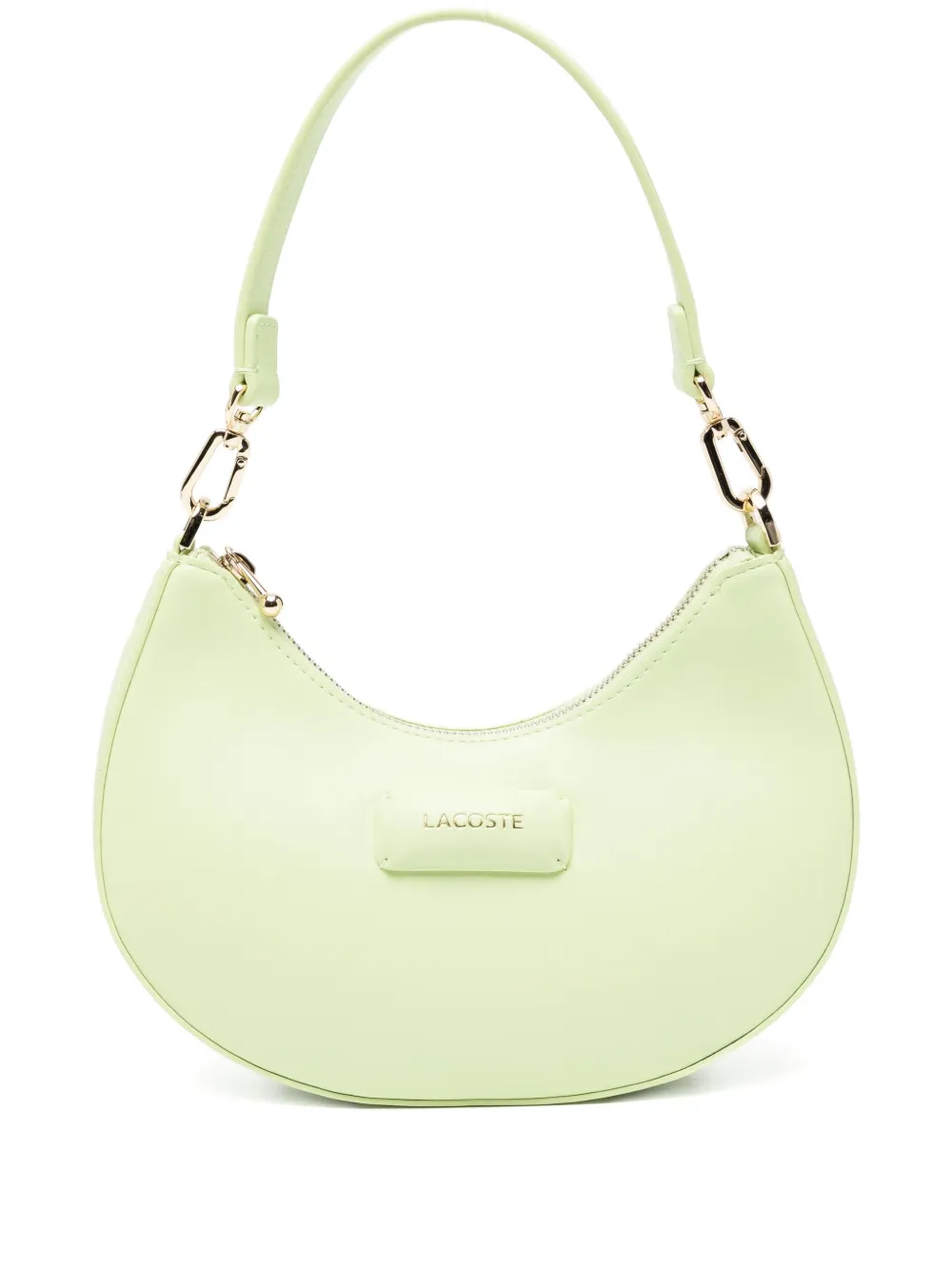 Lacoste logo-appliqué half-moon bag - Verde