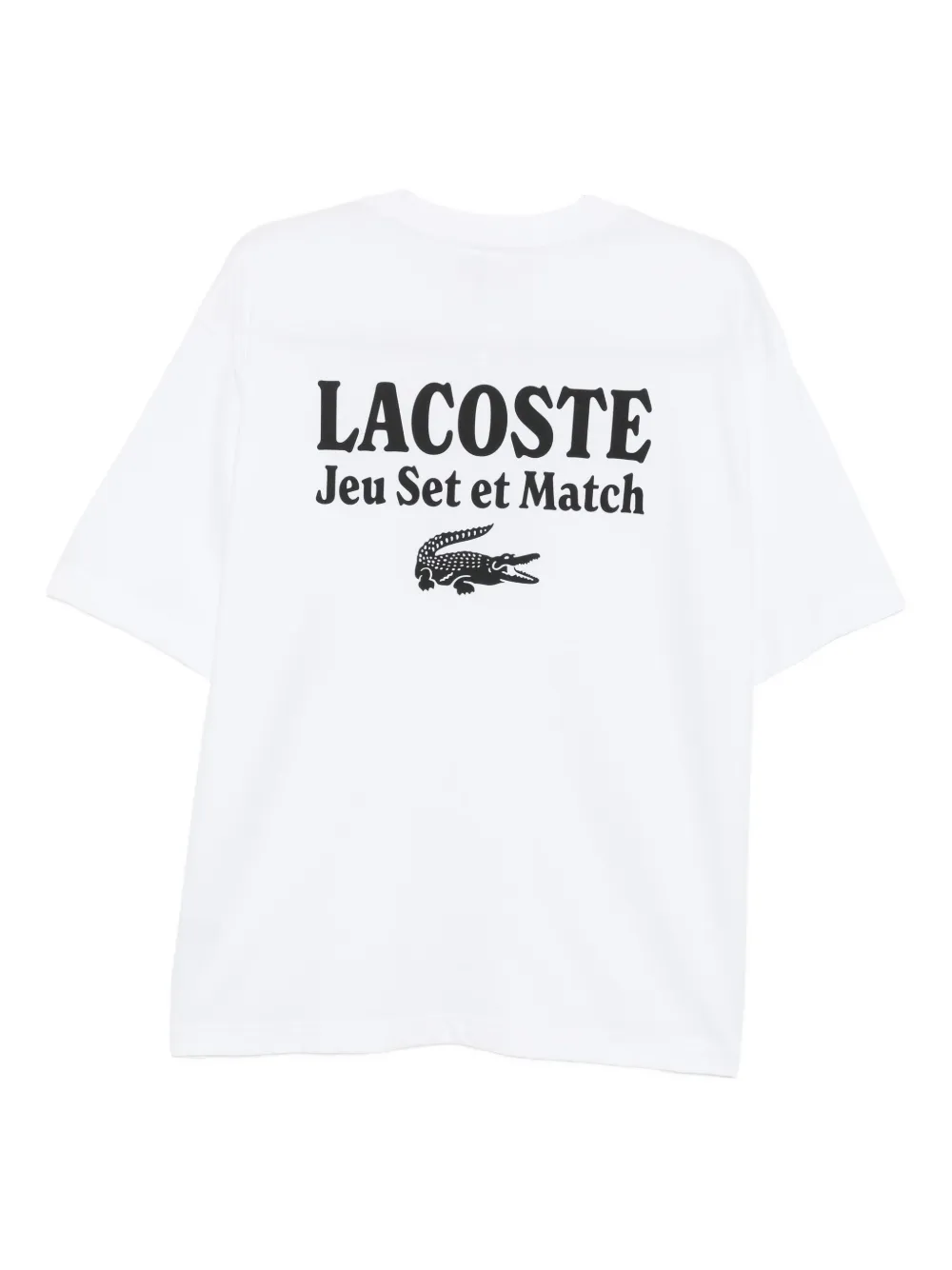 Lacoste Jersey T-shirt met print Wit