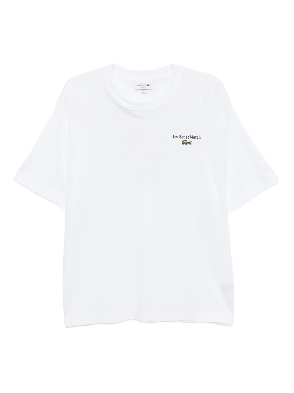 Lacoste Jersey T-shirt met print Wit