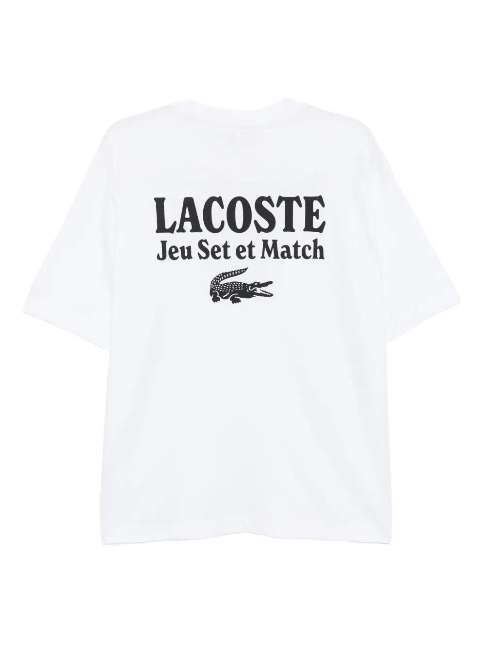 Lacoste Jersey T-shirt met print - Wit