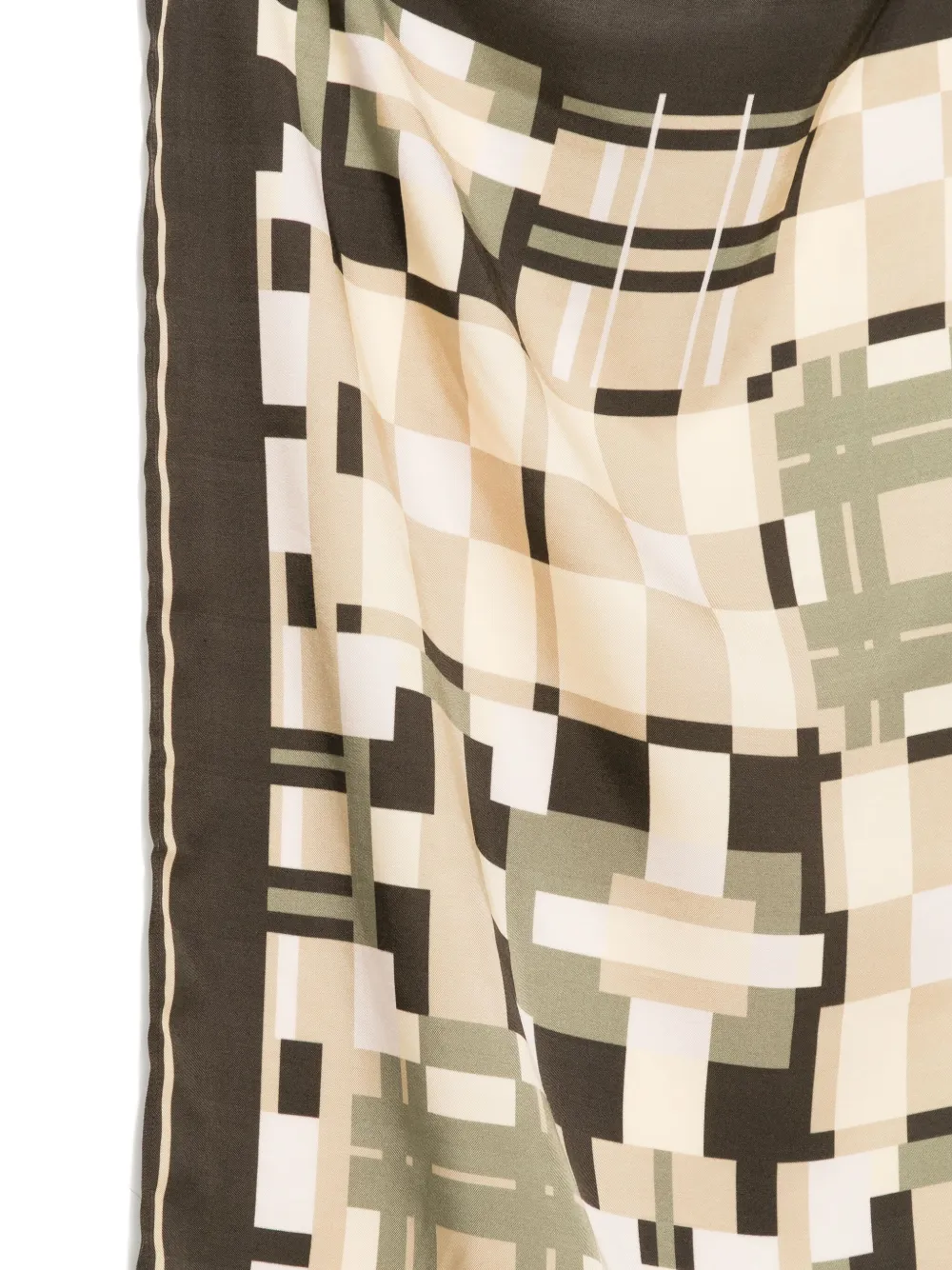 Lacoste Sjaal met grafische print - Bruin