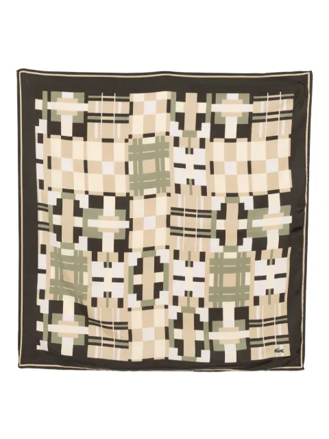 Lacoste all-over graphic print scarves