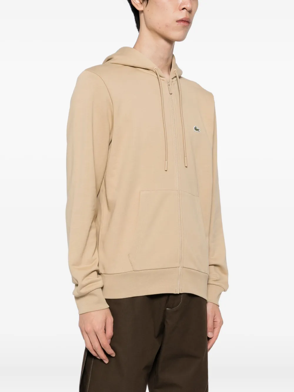 Lacoste Hoodie met rits Beige
