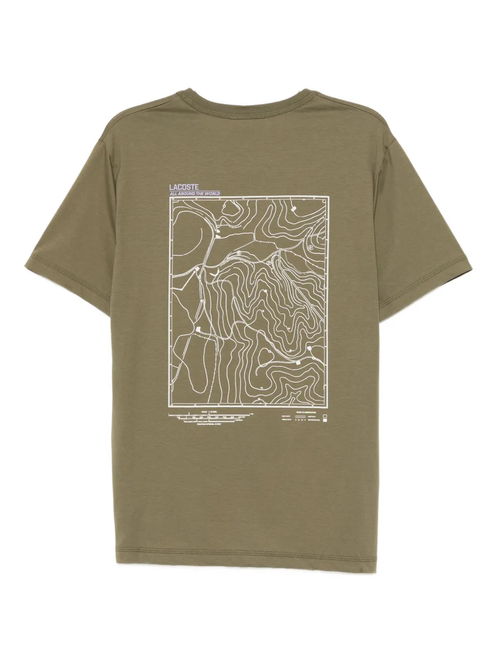 Lacoste Katoenen T-shirt met grafische print - Groen