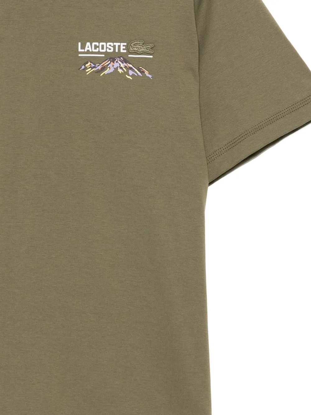 Lacoste Katoenen T-shirt met grafische print Groen