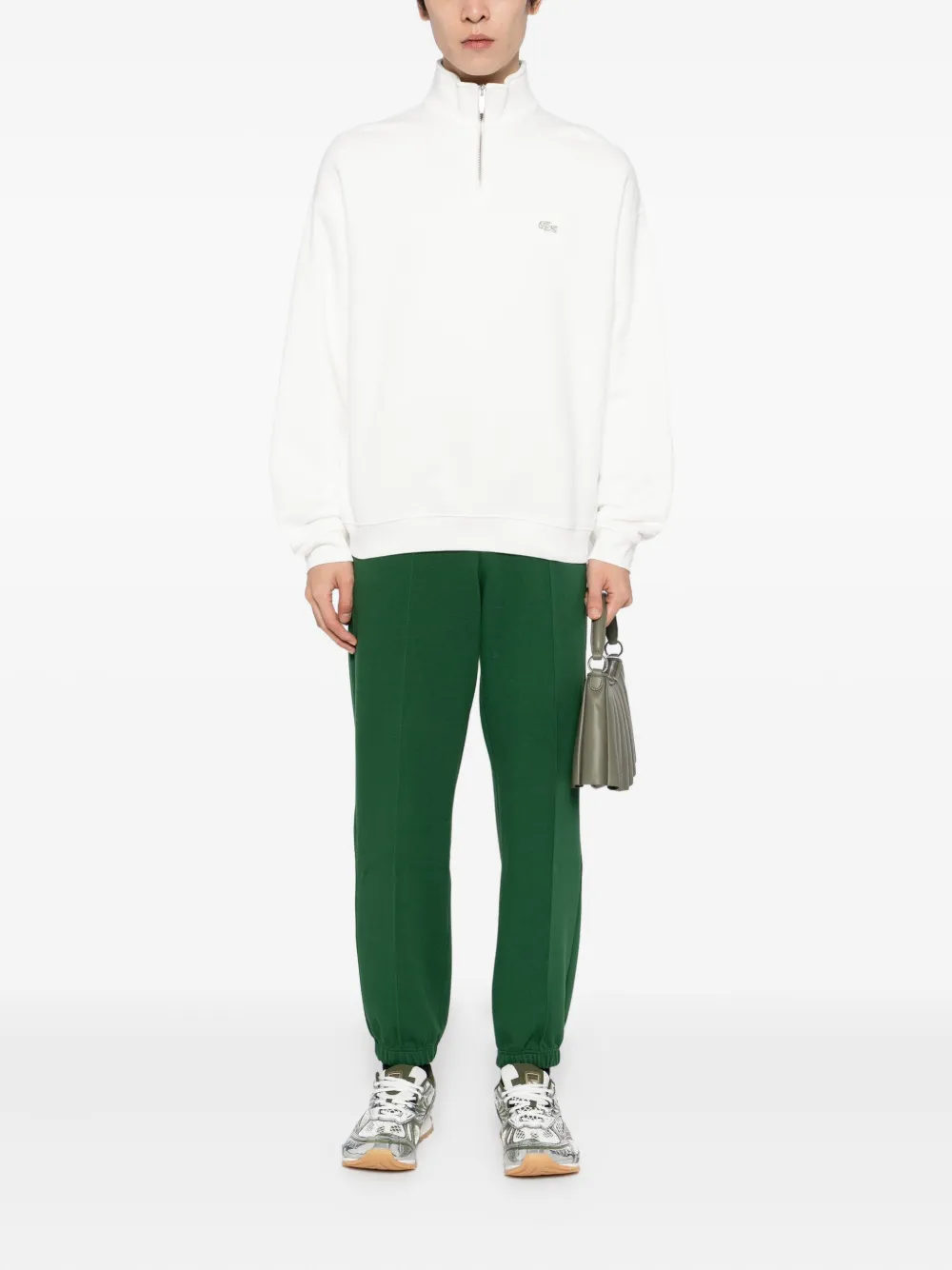Lacoste Sweater met logopatch - Wit