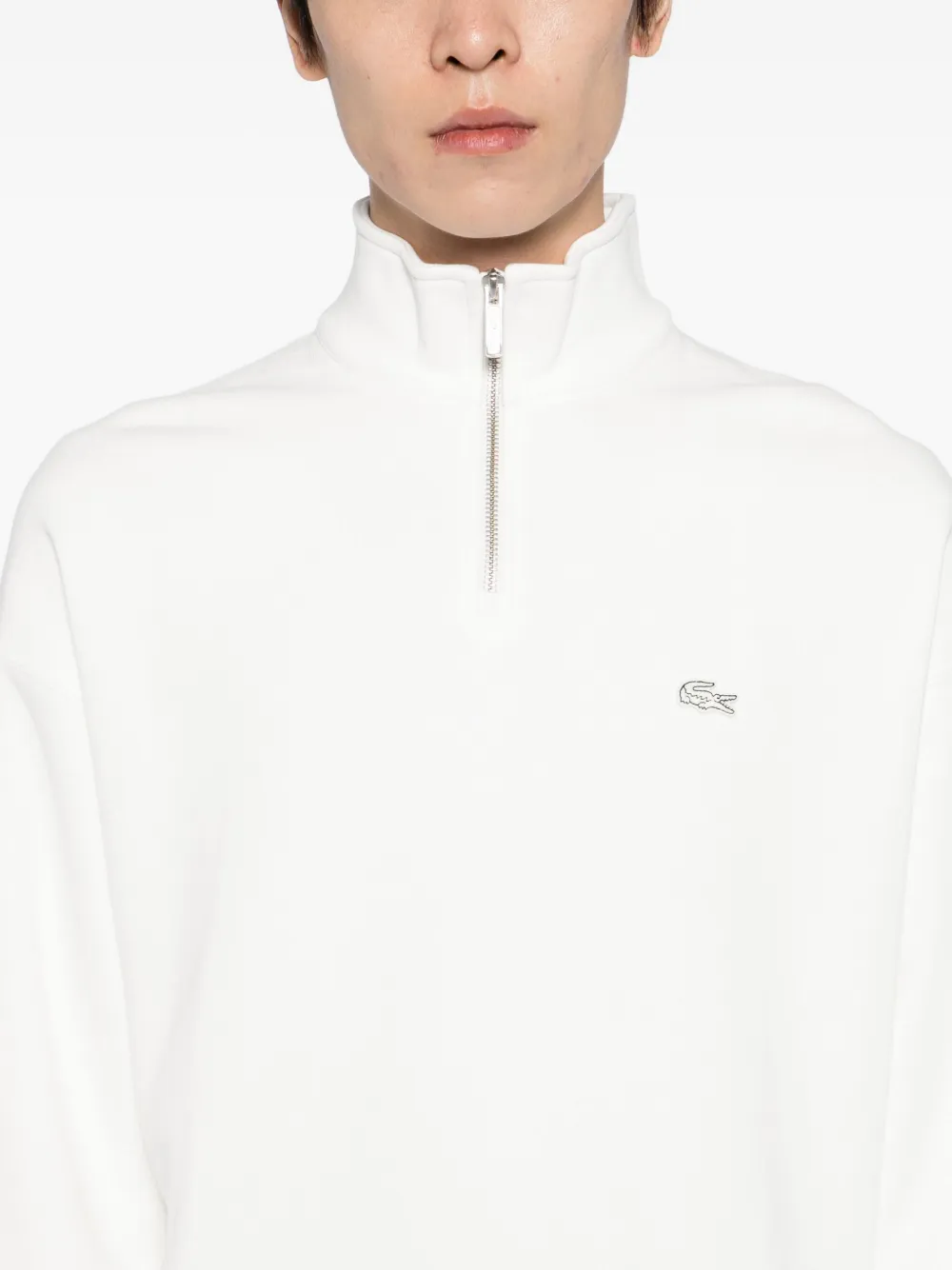 Lacoste Sweater met logopatch Wit