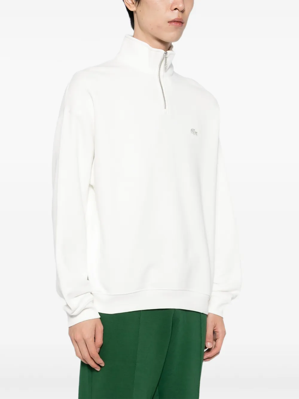 Lacoste Sweater met logopatch Wit