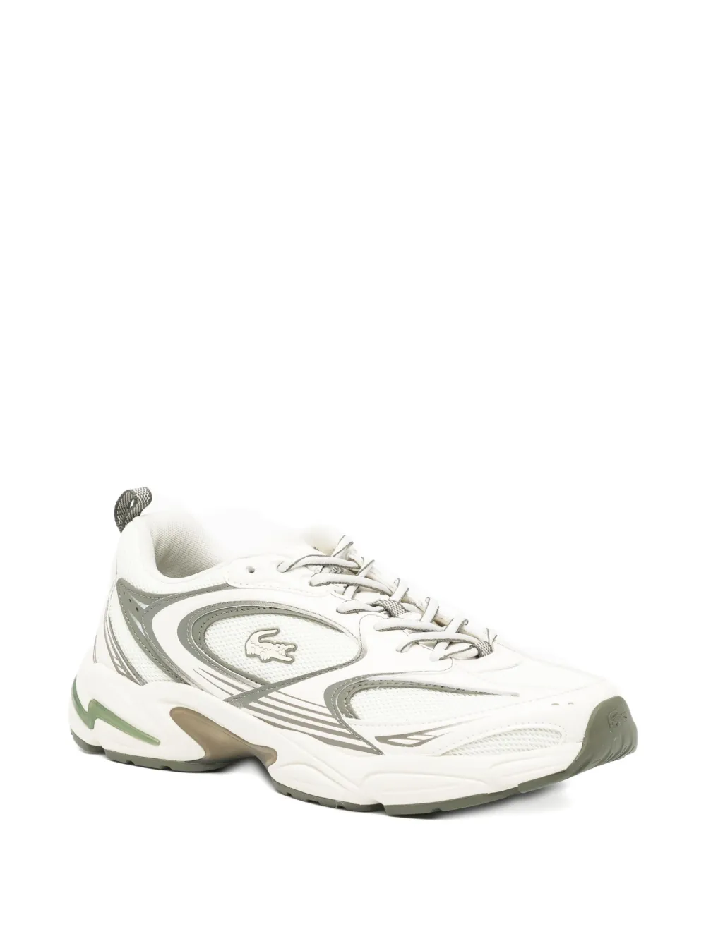 Lacoste Man Sneakers Dark Green Size 8.5 Textile Fibers In Multi