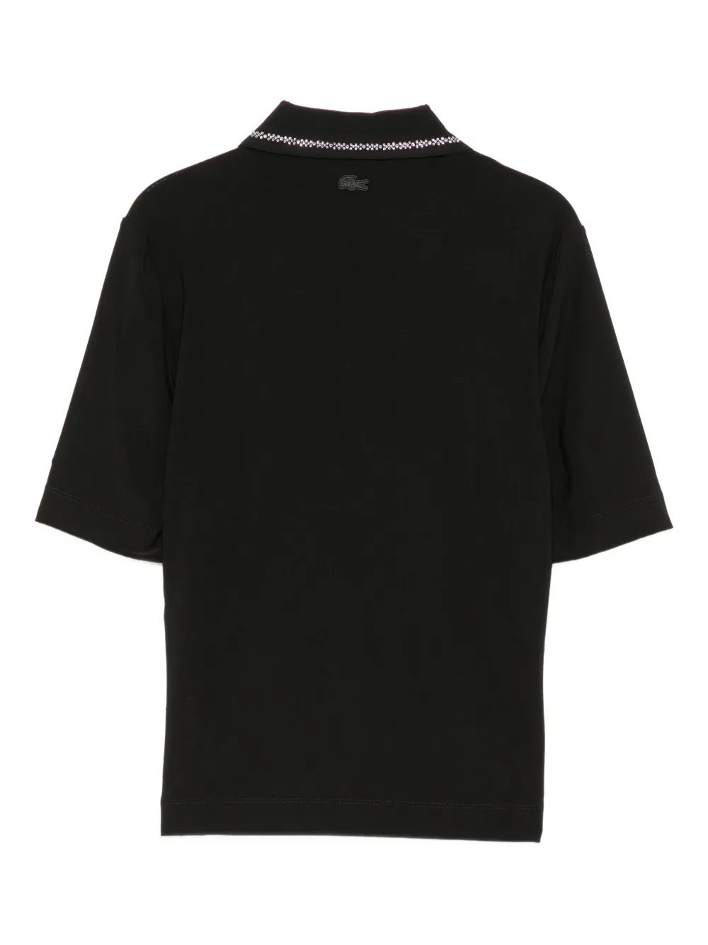 Lacoste Poloshirt verfraaid met kristallen en logo - Zwart