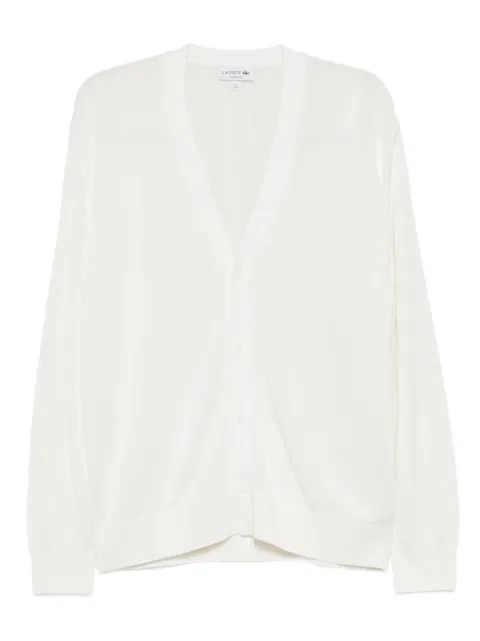 Lacoste logo-patch cardigan
