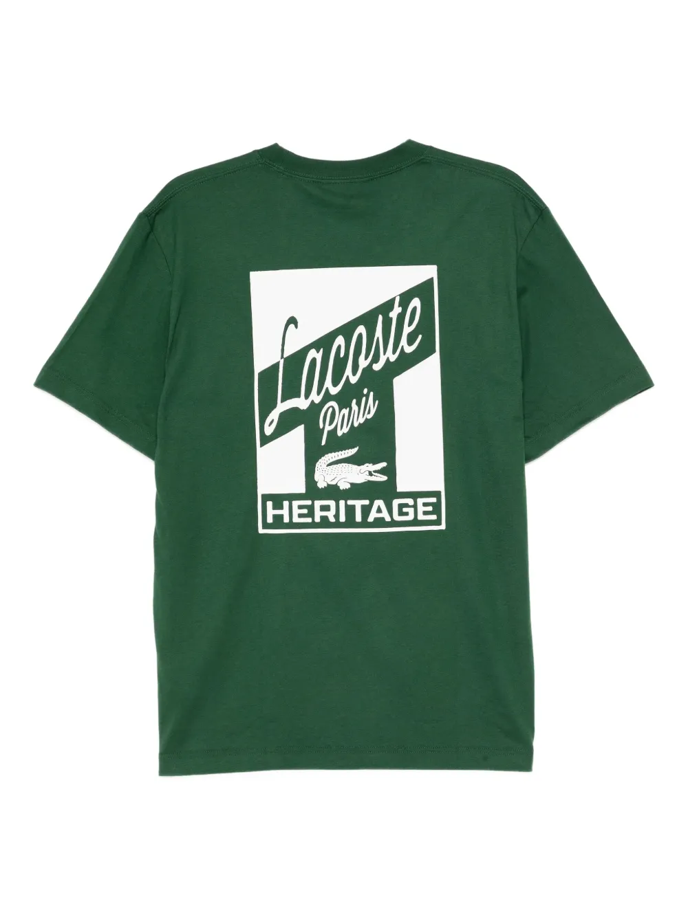 Lacoste Katoenen T-shirt met logoprint - Groen
