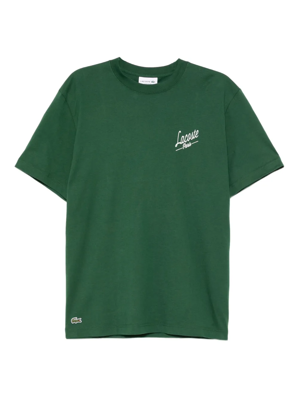 Lacoste Katoenen T-shirt met logoprint Groen