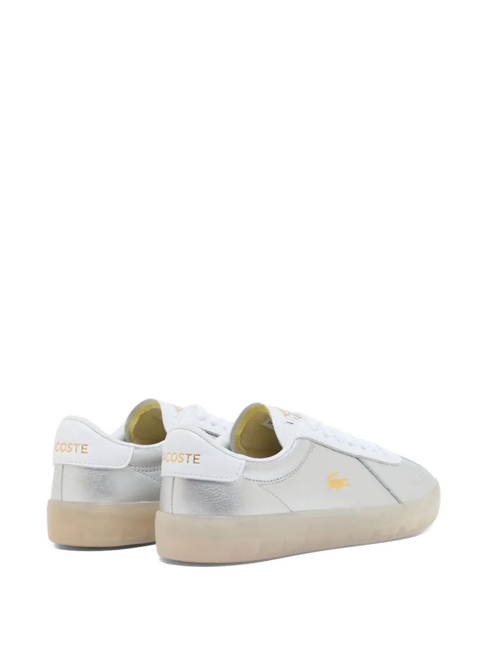 Lacoste metallic leather sneakers Grey